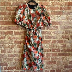 NWT! J. Crew Vibrant Floral Midi Dress size 8